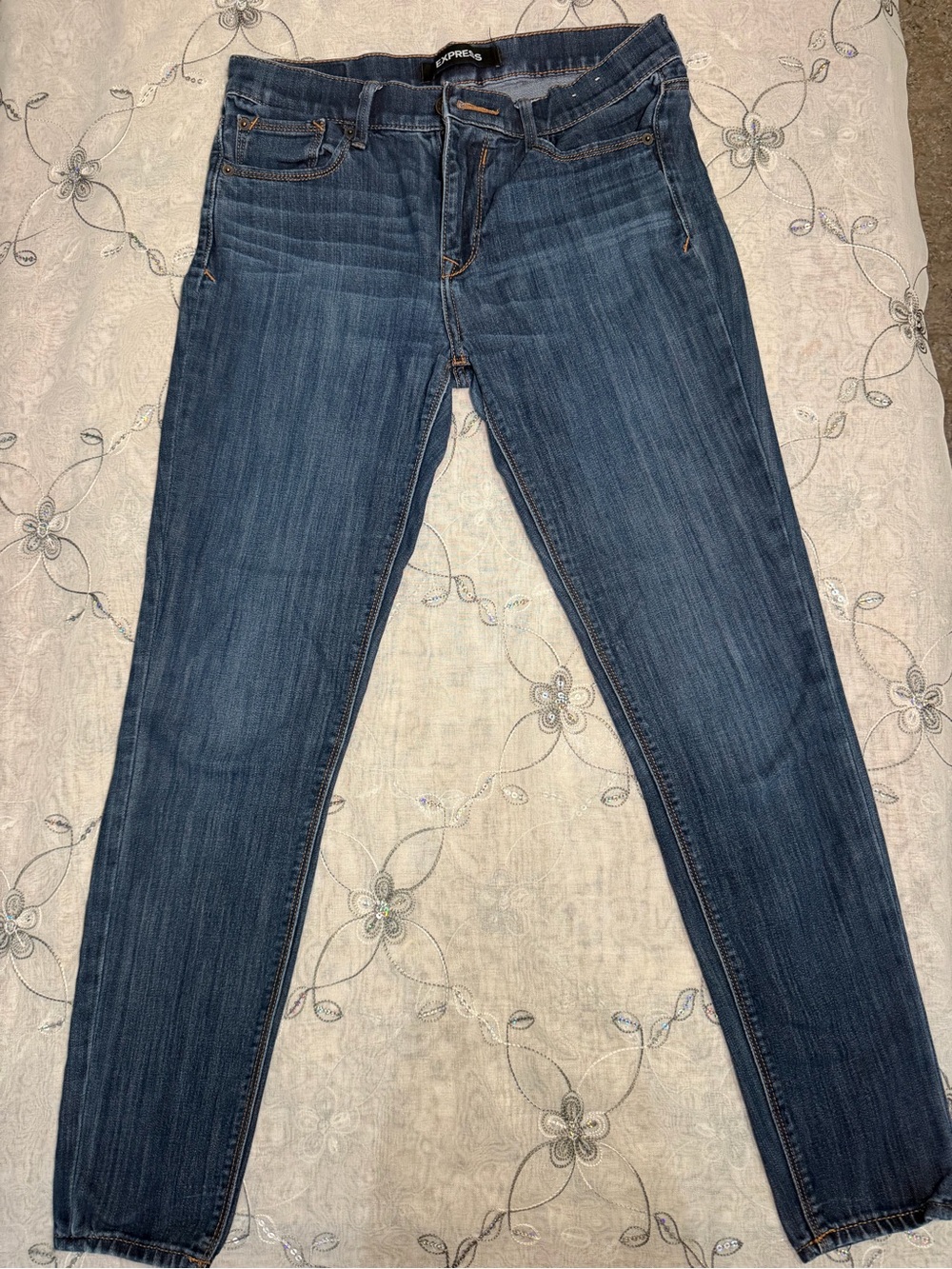 Express women’s size 6 stretch skinny jeans medium was denim casual pants